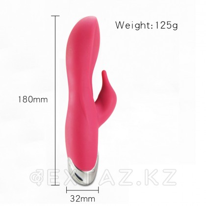 Вибратор с клиторальным стимулятором розовый от sex shop Extaz фото 7