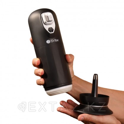 Мастурбатор SVibe Ikon JET 3-в-1: вибрация, подогрев, имитация фрикций от sex shop Extaz фото 4