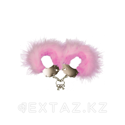 Наручники Adrien LasticМ металл, с розовыми перьями  от sex shop Extaz