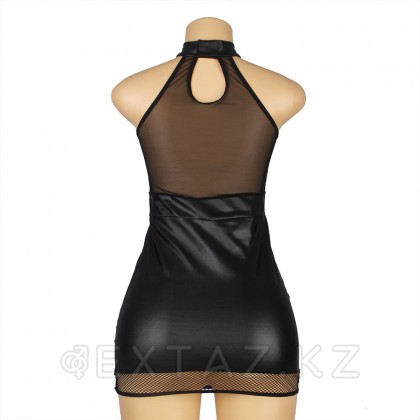 Кожаное платье Ohyeah с сетчатыми вставками, 3XL-4XL - extaz.kz фото 6 Кожаное платье Ohyeah с сетчатыми вставками, 3XL-4XL от sex shop Extaz фото 6
