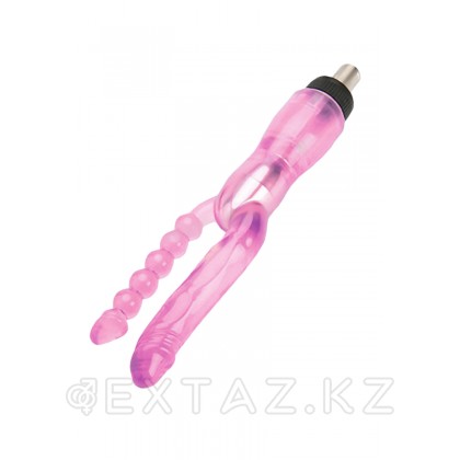 Двойной фаллоимитатор для секс-машины Machine Gun розовый 16 см от sex shop Extaz фото 2