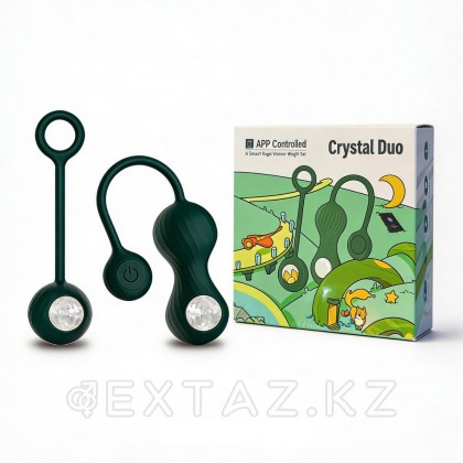 Тренажер Кегеля Magic Motion Crystal Duo темно-зеленый от sex shop Extaz фото 2