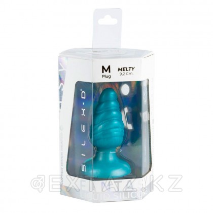 Анальная пробка Fantasy Melty от Silexd, бирюзовая от sex shop Extaz фото 3