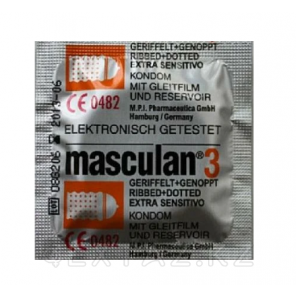 Презерватив Masculan Ribbed + Dotted № 3 (с колечками и пупырышками) от sex shop Extaz фото 3