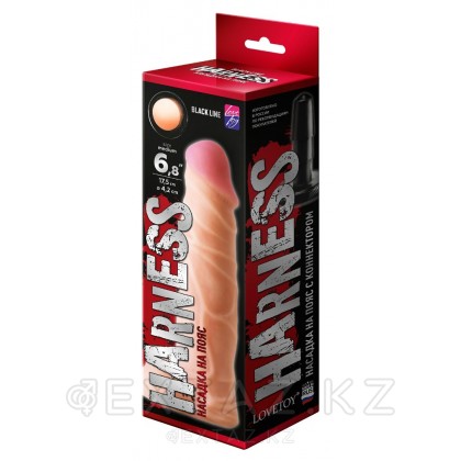 Насадка для страпона HARNESS с коннектером BLACK LINE (175*42) от sex shop Extaz фото 4