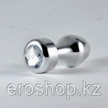 Серебряная пробка с кристаллом от sex shop Extaz