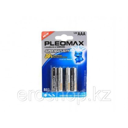 Батарейка солевая Samsung Pleomax ААA набор 2 шт блистер R03 от sex shop Extaz