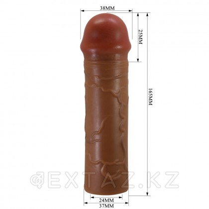 Реалистичная насадка на пенис Nile, коричневый, 16,5 см от sex shop Extaz фото 8