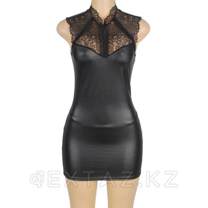Кожаное платье с кружевом OhYeah +стринги, XS-S от sex shop Extaz фото 3