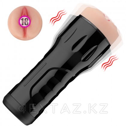 Реалистичный мастурбатор в тубе Toni с вибрацией от sex shop Extaz фото 2