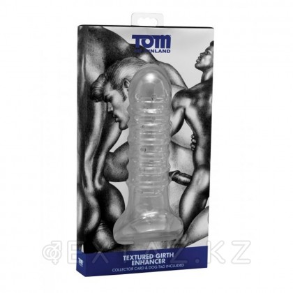Утолщающая ребристая насадка на пенис - Tom of Finland - 19 см от sex shop Extaz фото 2