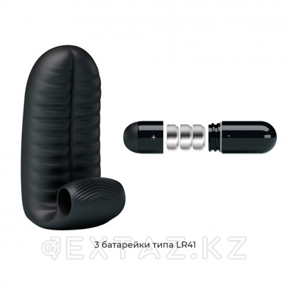 Насадка на палец с вибропулей Abbot black от sex shop Extaz фото 6