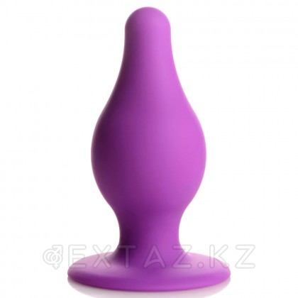 Мягкая гибкая анальная пробка Squeeze-It Squeezable Tapered Medium Anal Plug, M, фиолетовый, 9.4х4.1 см от sex shop Extaz