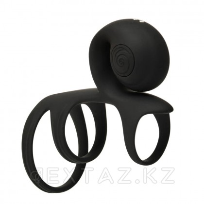 Эрекционное кольцо со стимуляцией для пар SVibe Snail JOVI Arc, черное от sex shop Extaz