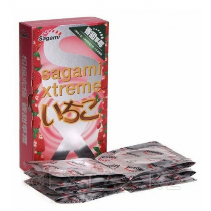 Презервативы Sagami xtreme strawberry 10 шт. от sex shop Extaz фото 6