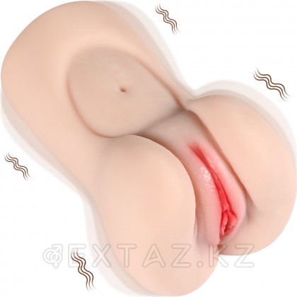 Реалистичный компактный мастурбатор Aggie с вибрацией от sex shop Extaz фото 2