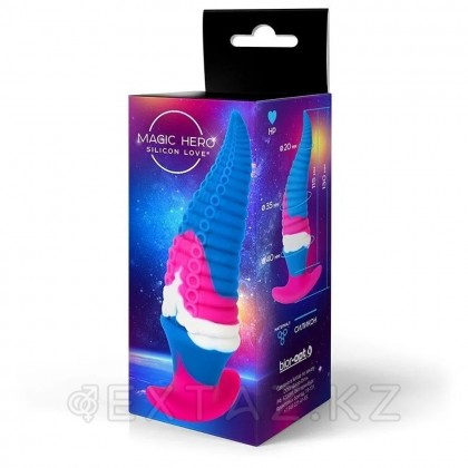 Анальная втулка Magic Hero розовый, белый и синий (L 130 мм, D 35 мм) от sex shop Extaz фото 3