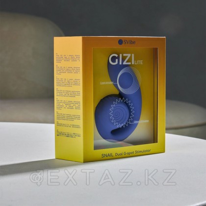 Двойной стимулятор точки G SVibe Snail GIZI Lite juicy blueberry, голубой от sex shop Extaz фото 17