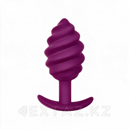 Gvibe Gplug Twist 2 Raspberry витая силиконовая анальная пробка для ношения, 10.5х3.9 см от sex shop Extaz