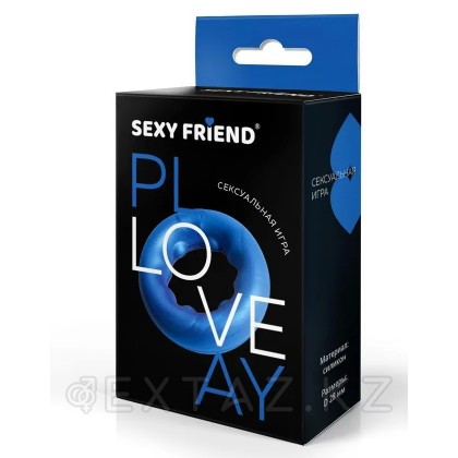 Эрекционное кольцо Love play от Sexy friend (28 мм.) синее от sex shop Extaz фото 3