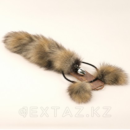 Анальная пробка с хвостом и ушки из натурального меха от sex shop Extaz фото 2