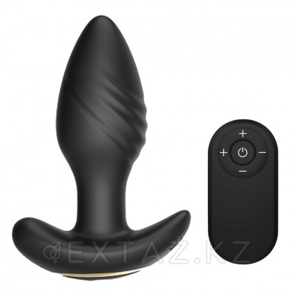 Анальный вибростимулятор с функцией вращения и пультом ДУ от sex shop Extaz