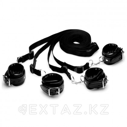 Комплект бондажных ремней с наручниками для кровати Strict Deluxe Bed Restraint Kit от sex shop Extaz фото 5