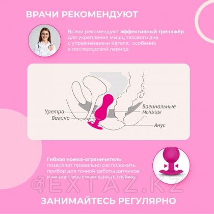 Gvibe Gballs 3 App Petal Rose - умный тренажёр Кегеля, 8х3 см от sex shop Extaz фото 6