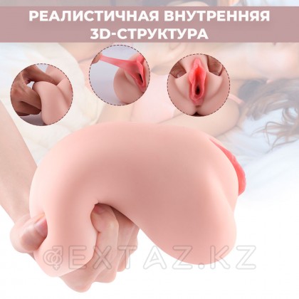 Реалистичный компактный мастурбатор Eden с вибрацией от sex shop Extaz фото 4