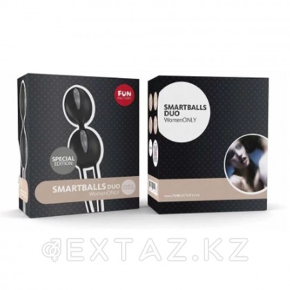 Вагинальные шарики Fun factory SMARTBALLS DUO, черно-серые от sex shop Extaz фото 5