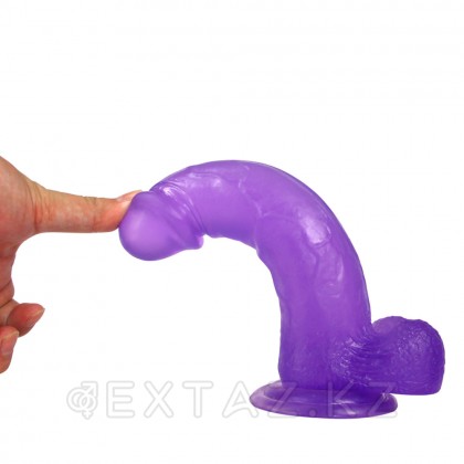 Полупрозрачный фаллоимитатор - medium purple (20*4.1 см.) от sex shop Extaz фото 6