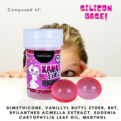 Лубрикант HOT BALL XANA LOKA на силиконовой основе с эффектом вибрации от sex shop Extaz фото 3