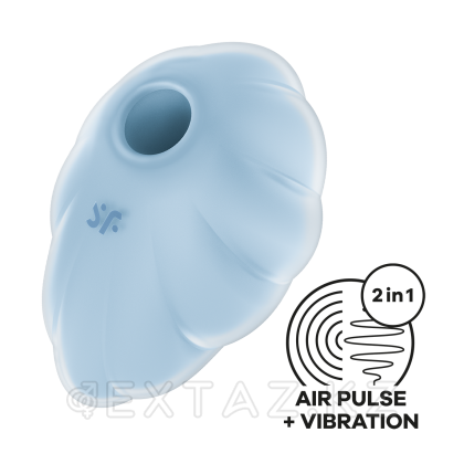 Стимулятор клитора с вибрацией и воздушной стимуляцией Satisfyer Cloud Dancer голубой от sex shop Extaz