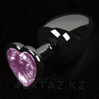 Маленькая анальная пробка с лиловым кристаллом от sex shop Extaz