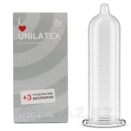 Презервативы Unilatex Ribbed/ребристые, 12 шт. + 3 шт. в подарок от sex shop Extaz