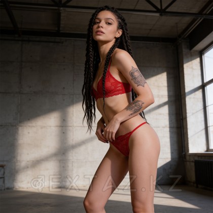 Трусики со стразами Joli Terri, красный, OS от sex shop Extaz фото 6