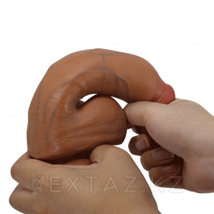 Реалистичный фаллоимитатор на присоске Bahamut (21,8*4,6 см) коричневый от sex shop Extaz фото 6