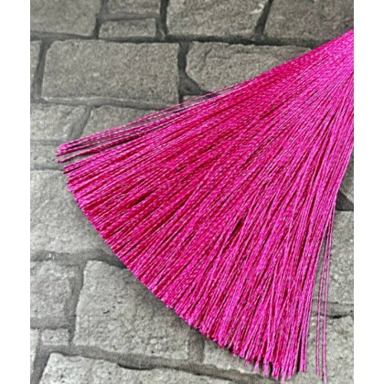 Зажимы на соски «прищепки» с кисточками из шелка розовые от sex shop Extaz фото 3