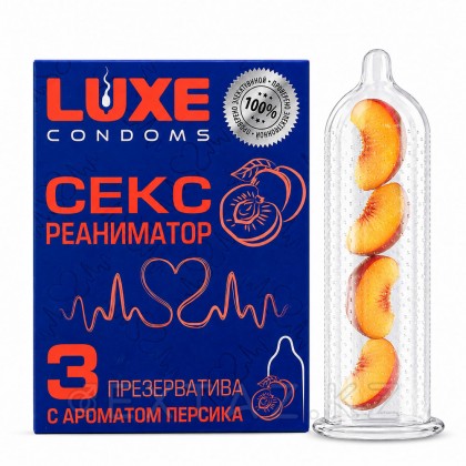 Презервативы LUXE Сексреаниматор (персик), точечные, 3 шт. от sex shop Extaz