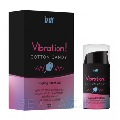 Intt Vibration Cotton Candy - Жидкий интимный гель с эффектом вибрации Сахарная вата, 15 мл от sex shop Extaz фото 6