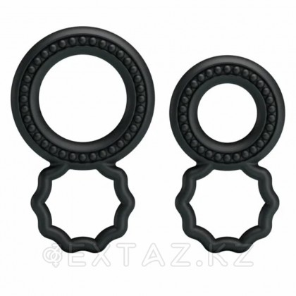 Комплект двойных эрекционных колец Ring power 2 шт. от sex shop Extaz фото 7