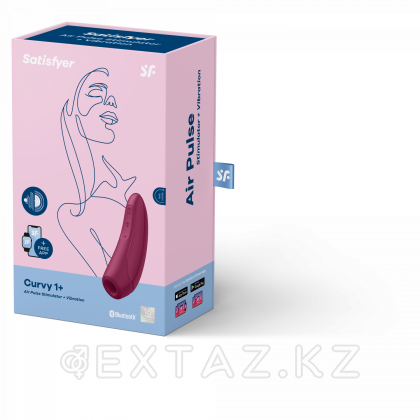 Вакуумный клиторальный стимулятор Satisfyer Curvy 1+ (темно-красный) от sex shop Extaz фото 4