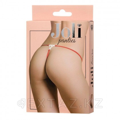 Трусики со стразами Joli Laura, красный, OS от sex shop Extaz фото 6