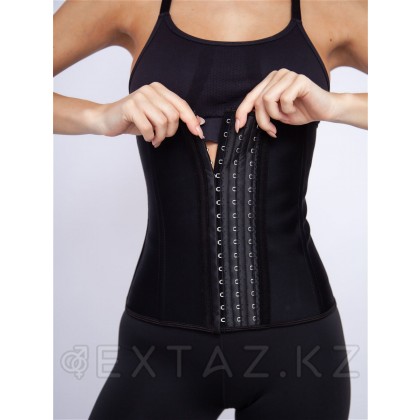 Эластичный утягивающий чёрный корсет под грудь, размер M от sex shop Extaz фото 7