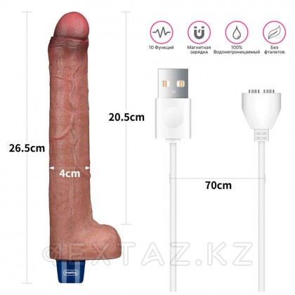 Реалистичный вибратор REAL SOFTEE (26,5*4 см.) от sex shop Extaz фото 10