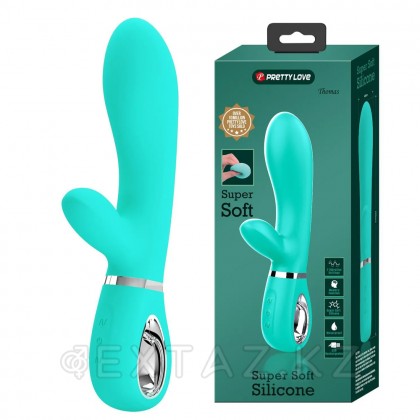 Вибратор-кролик Thomas Super Soft (20 см) бирюзовый от sex shop Extaz фото 2
