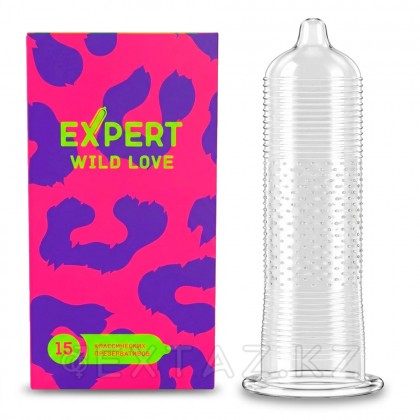 Презервативы EXPERT Wild Love, ребристый, точечный, ребристо-точечный, 15 шт от sex shop Extaz