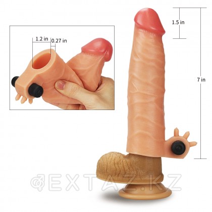 Насадка на пенис с вибропулей Nature Extender Flesh (17,8 см) от sex shop Extaz фото 3
