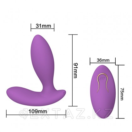 Вибростимулятор клитора и точки G с пультом ДУ (фиолетовый) от sex shop Extaz фото 2