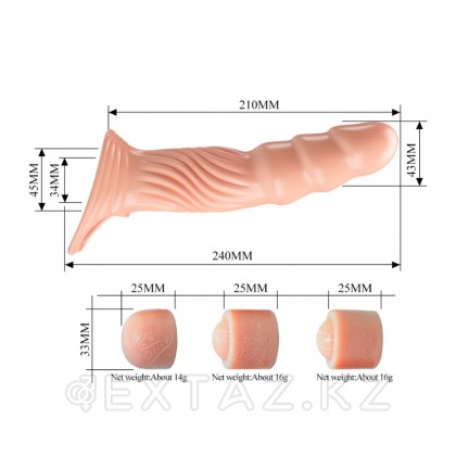 Насадка на пенис с тремя вкладышами-удлинителями Pretty love от sex shop Extaz фото 6